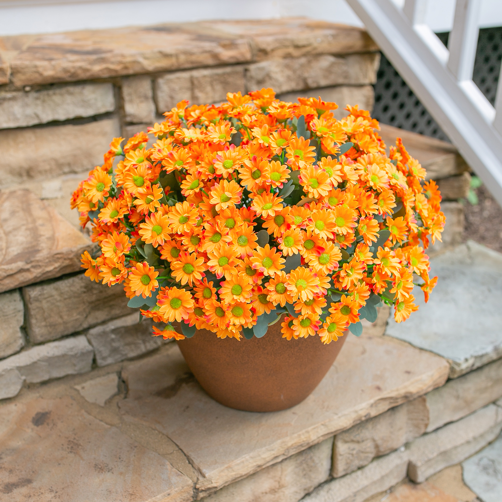 🌼💥Last Day Only $2.99 Each - Artificial Outdoor Mums Flowers - UV resistant, Waterproof, Windproof