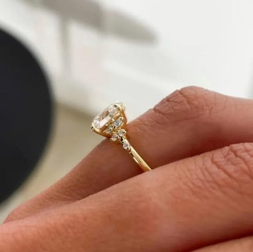 ✨Oval cubic zirconia eternal ring💝