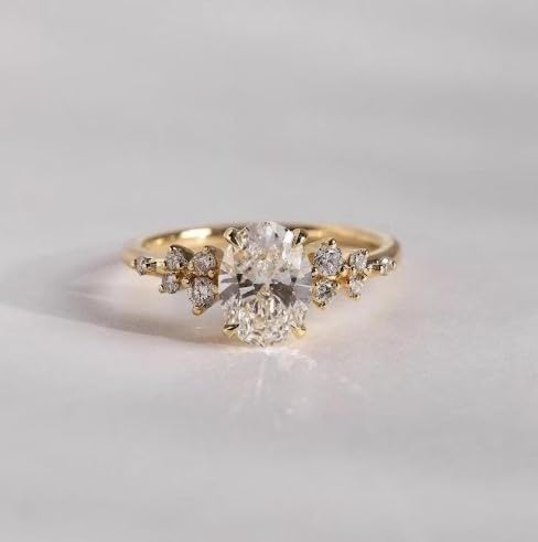 ✨Oval cubic zirconia eternal ring💝