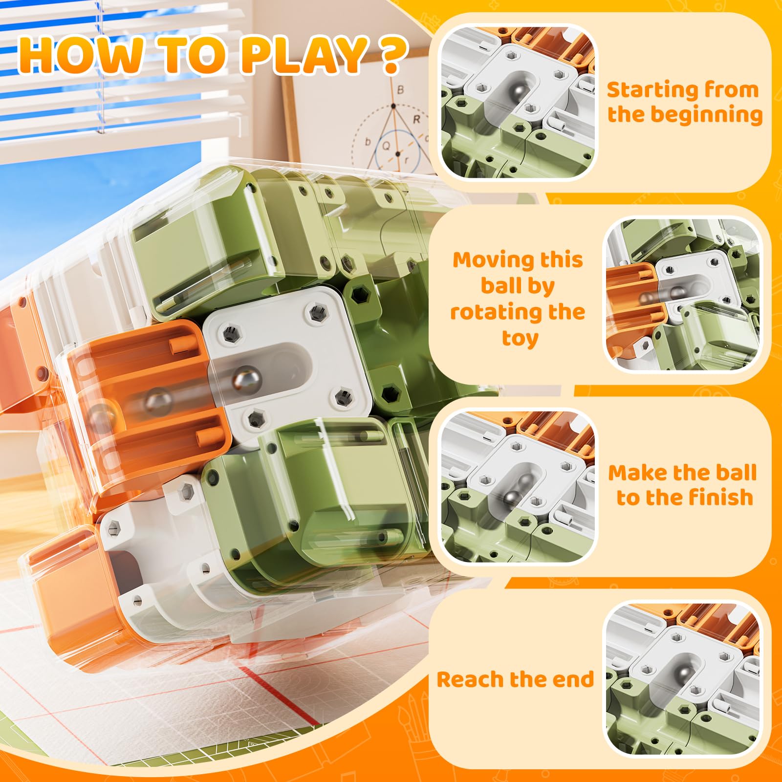 🔥HOT SALE 50%OFF🔥Large Labyrinth 3D Puzzle Maze Cube 🧩