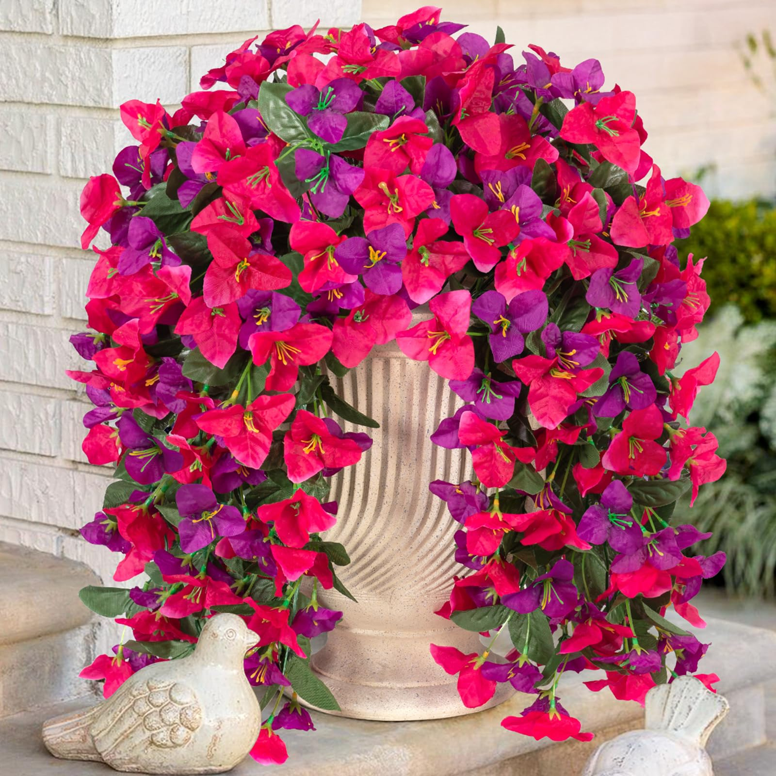 💖Mother's Day Hot Sale 50% OFF🔥-UV Resistant Fall Faux Bougainvillea Artificial Hanging Flowers🌺