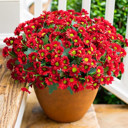 🌼💥Last Day Only $2.99 Each - Artificial Outdoor Mums Flowers - UV resistant, Waterproof, Windproof