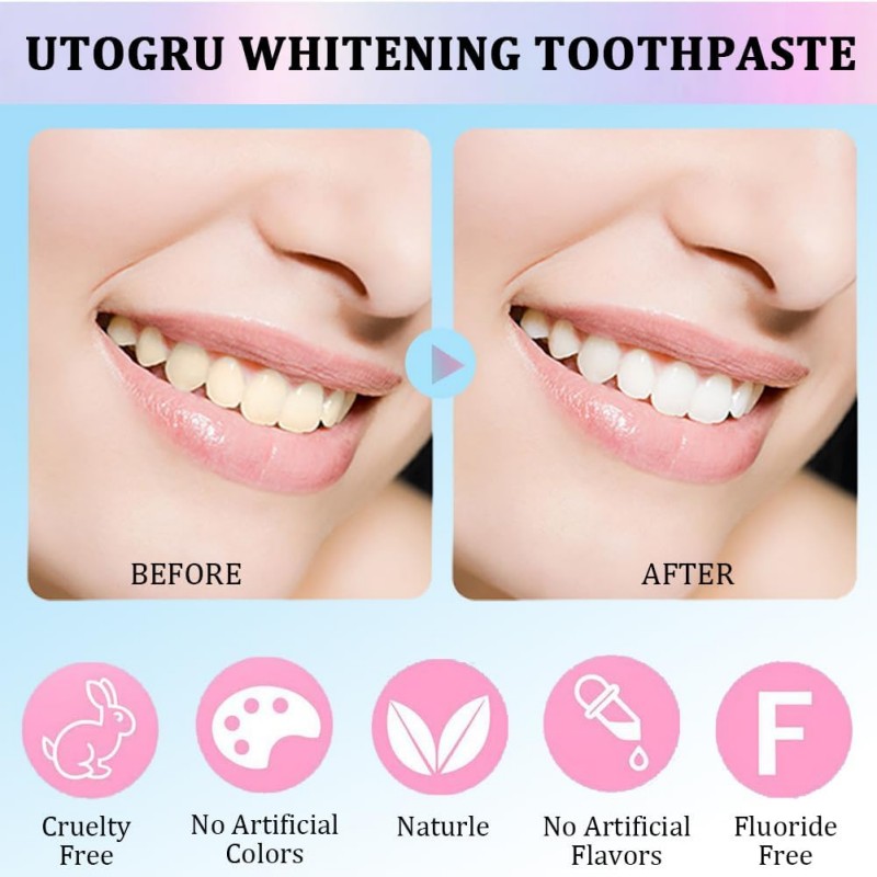 🔥Limited-time discount of 50%🔥Triple Fluoride-Free Whitening Niacinamide Toothpaste✨