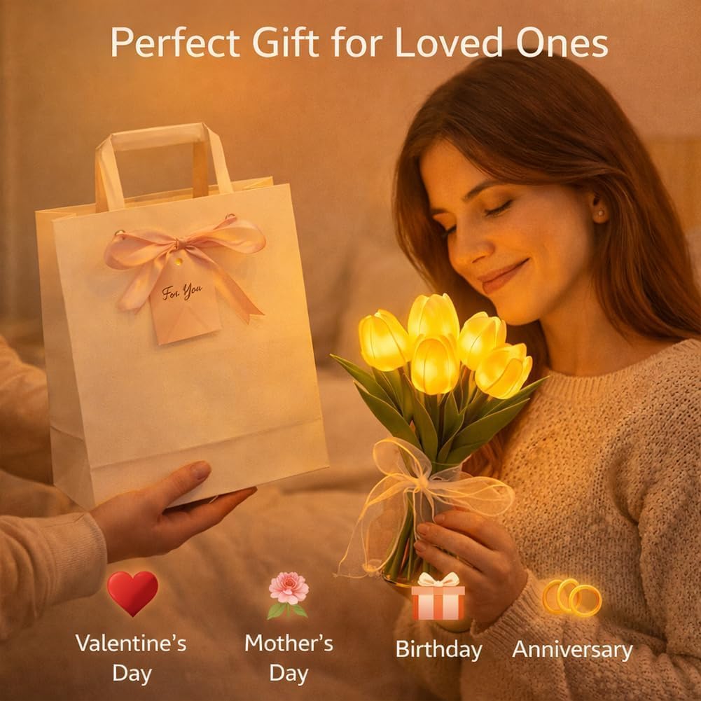 🔥Last day, 50% off🔥Romantic tulip-shaped ambient night light set