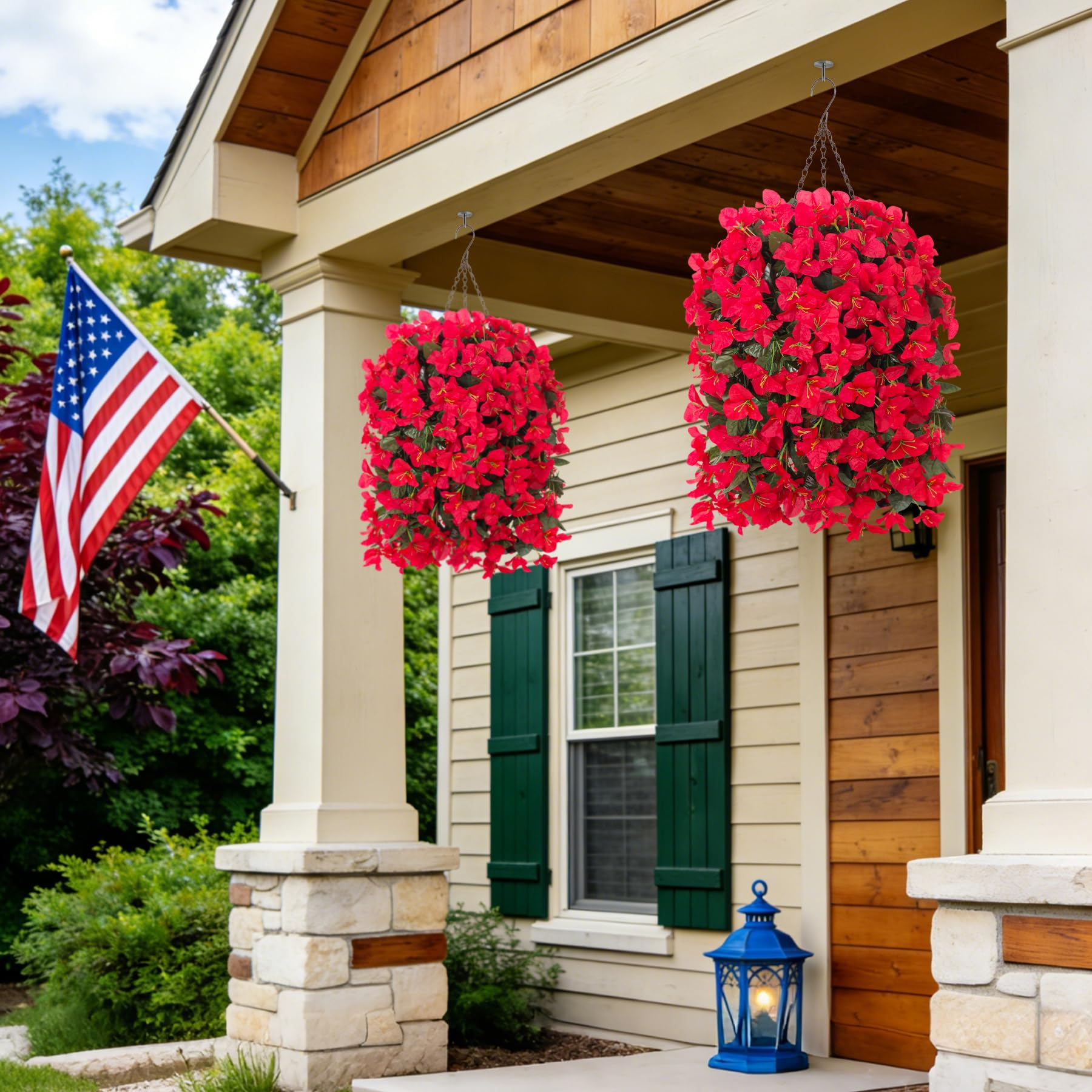 💖Mother's Day Hot Sale 50% OFF🔥-UV Resistant Fall Faux Bougainvillea Artificial Hanging Flowers🌺