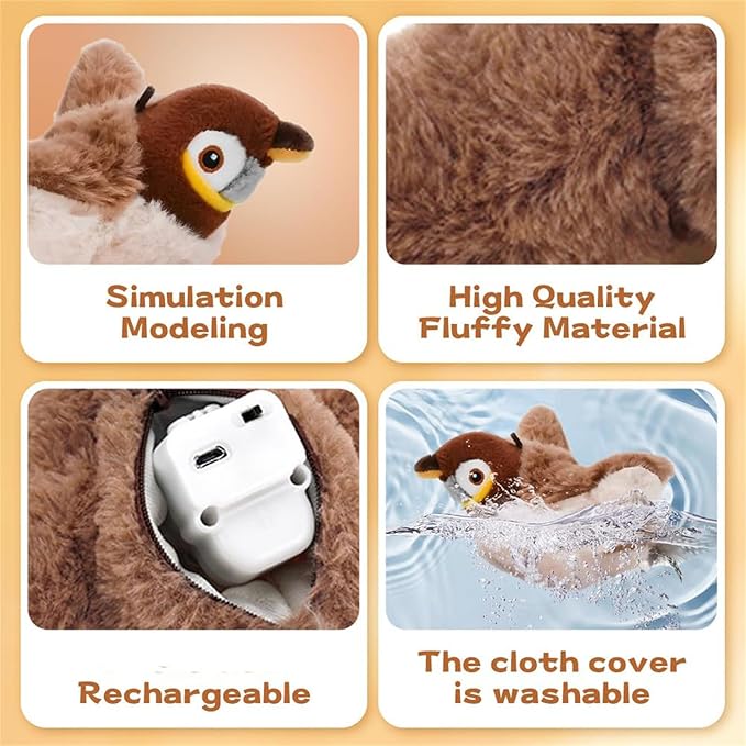 Indoor Interactive Cat And Bird Toy With Catnip Inside USB Charging