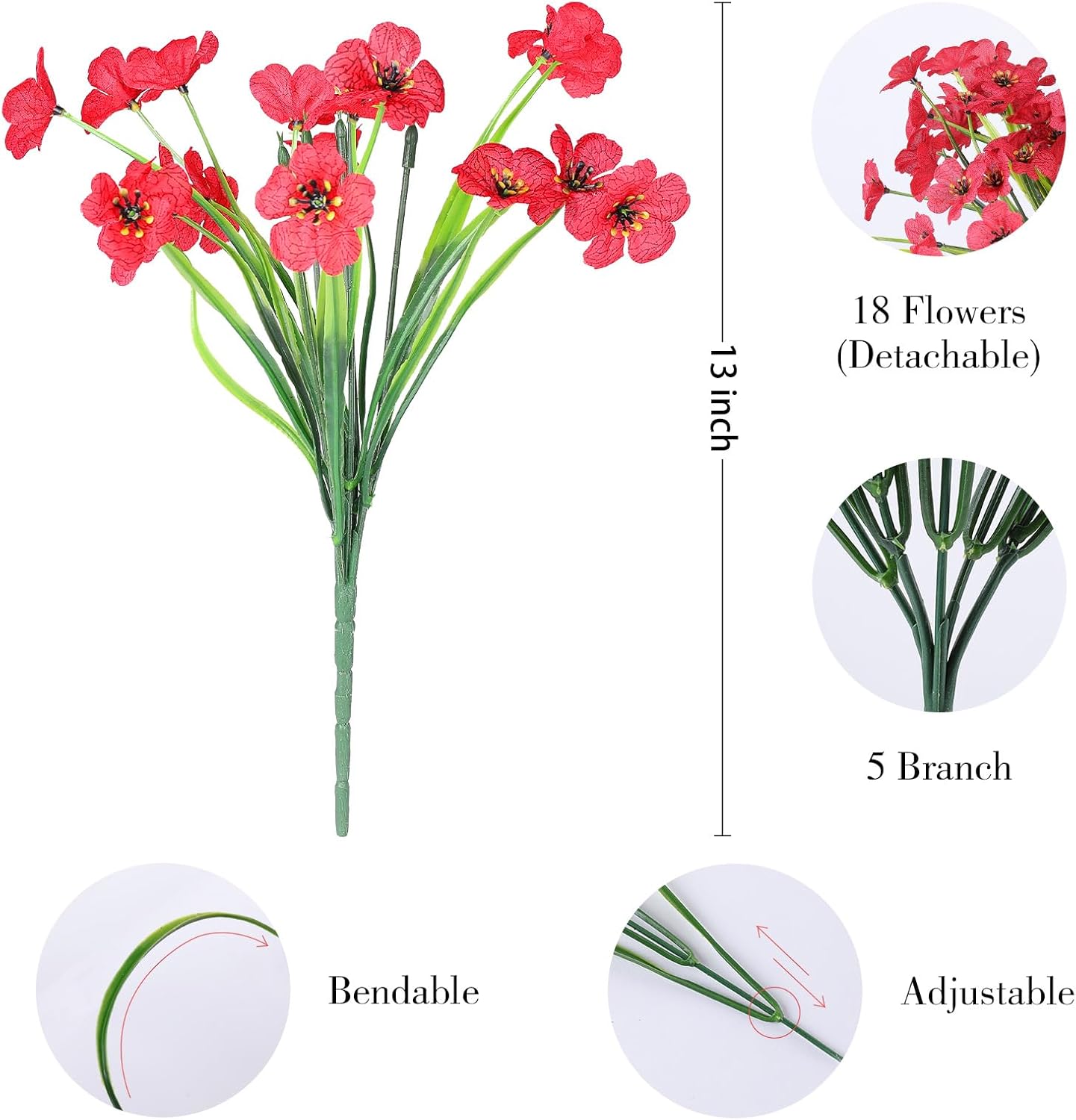 🏆 Over 50,000 units sold! 💐 Realistic UV-resistant spring grass violet