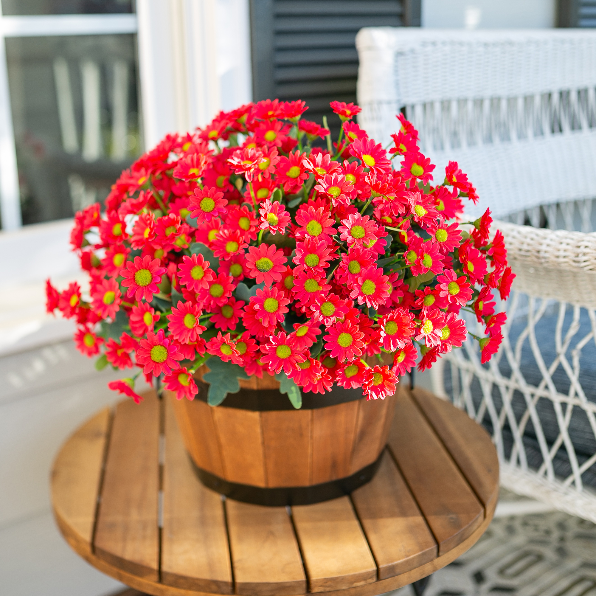 🌼💥Last Day Only $2.99 Each - Artificial Outdoor Mums Flowers - UV resistant, Waterproof, Windproof