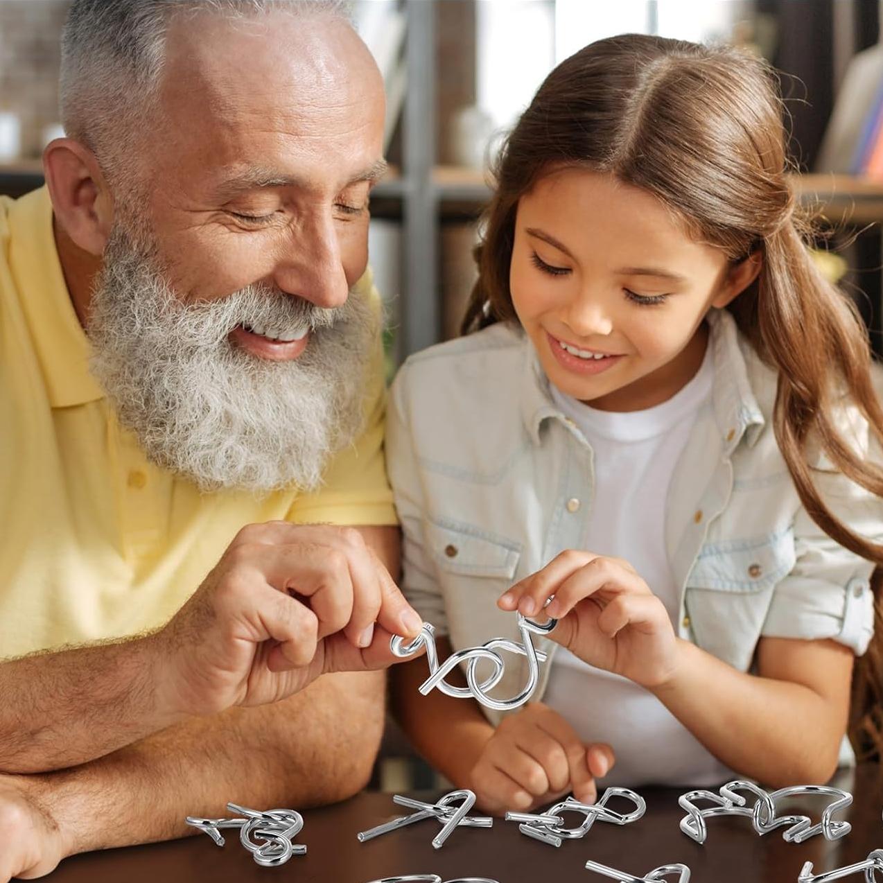 🔥HOT SALE 50%OFF🔥Metal Puzzle Ring,Educational intellectual Toys IQ Toys,Metal Brain teaser Puzzles