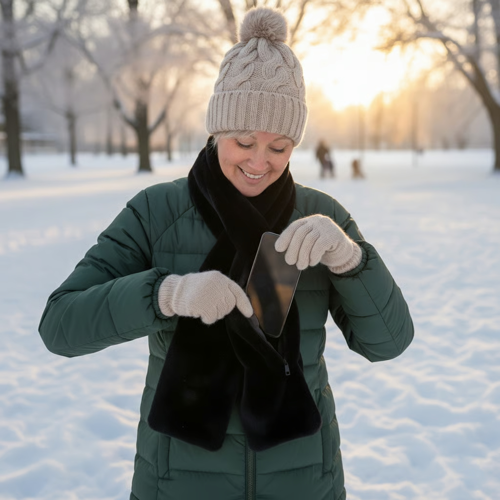 Holiday special offer, save up to 50%! 🔥 Super comfortable scarf with hidden zippered pocket