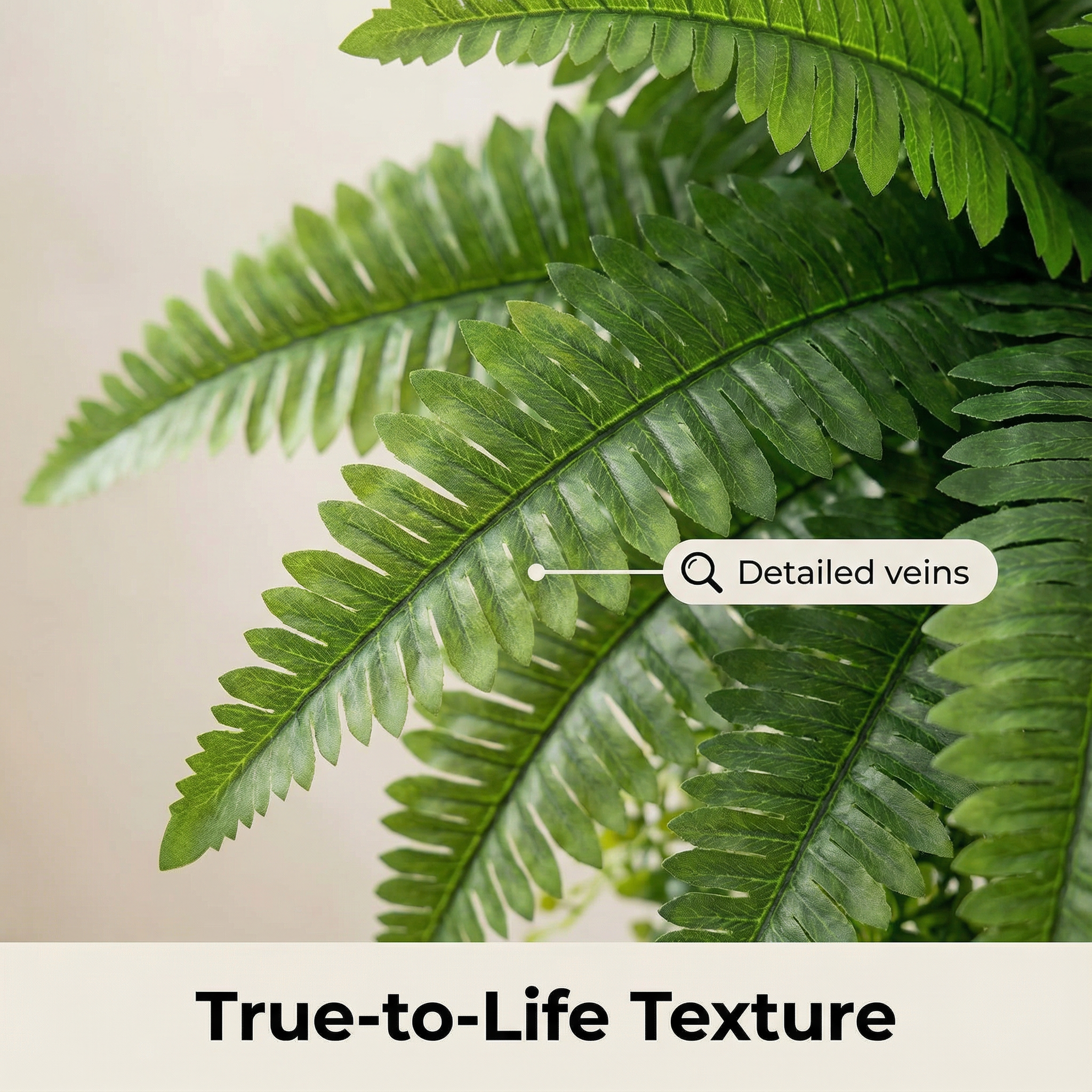 Large Artificial Boston Fern Feel Real Hanging Plants