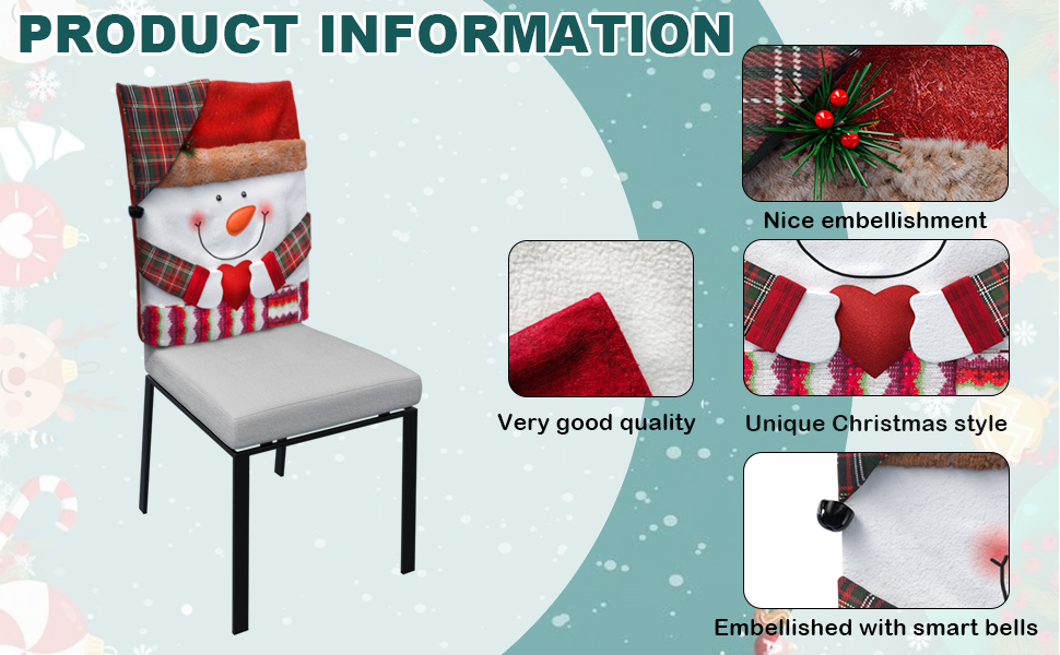 christmas chair covers set of 6