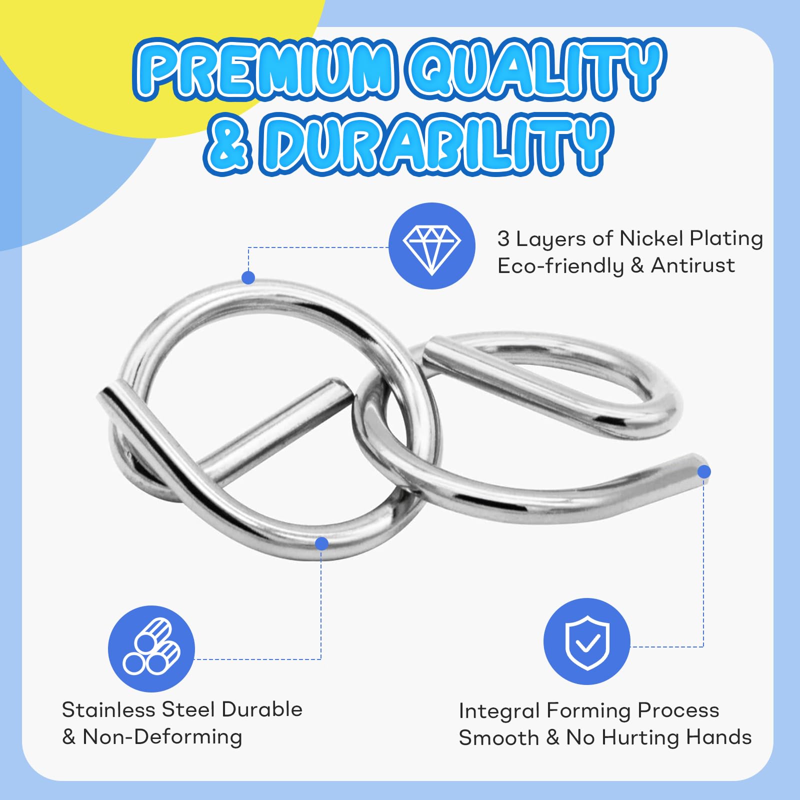 🔥HOT SALE 50%OFF🔥Metal Puzzle Ring,Educational intellectual Toys IQ Toys,Metal Brain teaser Puzzles