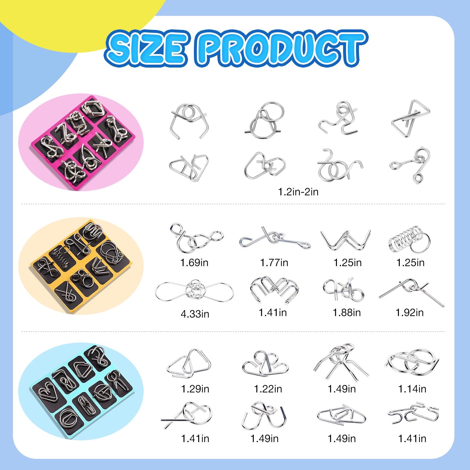 🔥HOT SALE 50%OFF🔥Metal Puzzle Ring,Educational intellectual Toys IQ Toys,Metal Brain teaser Puzzles