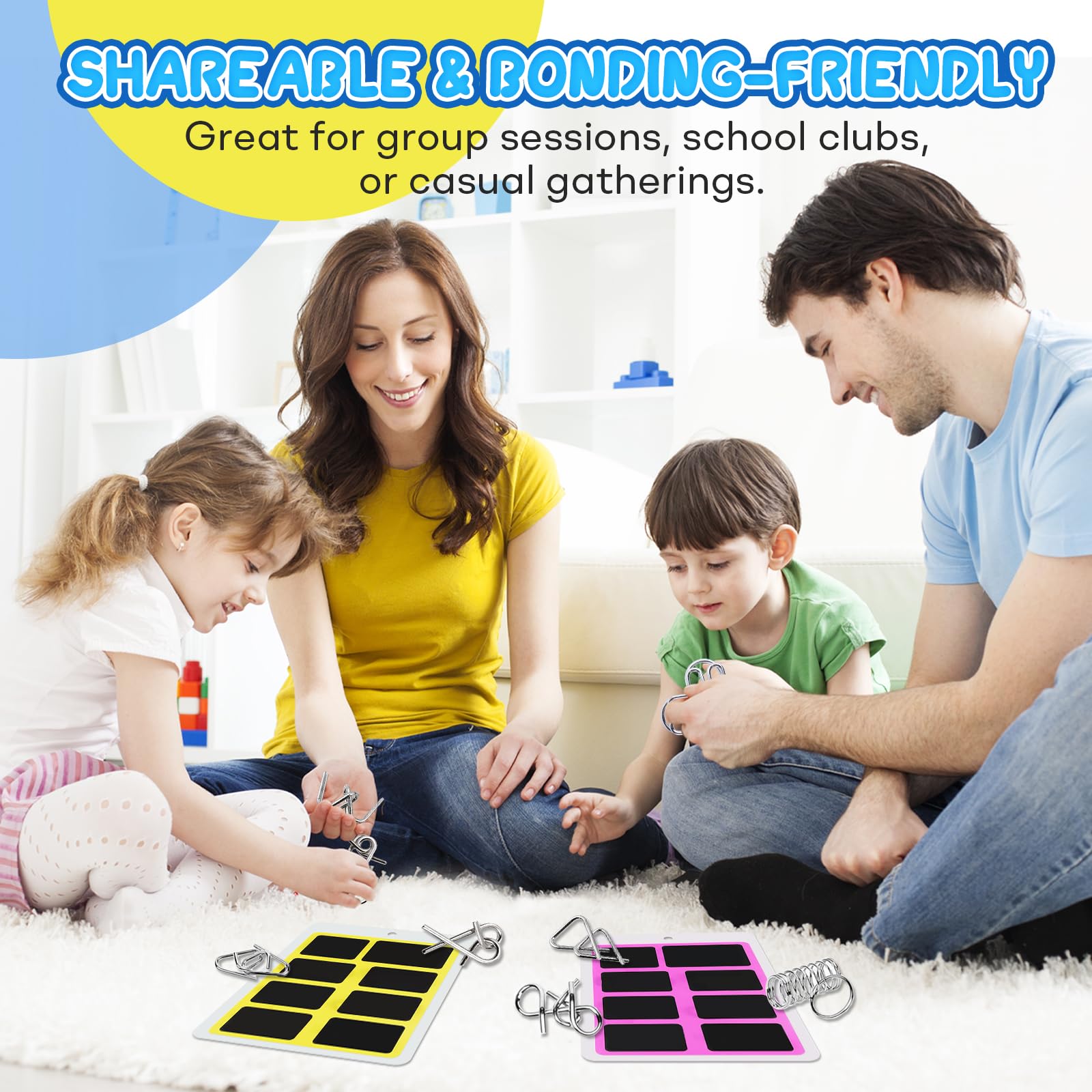 🔥HOT SALE 50%OFF🔥Metal Puzzle Ring,Educational intellectual Toys IQ Toys,Metal Brain teaser Puzzles