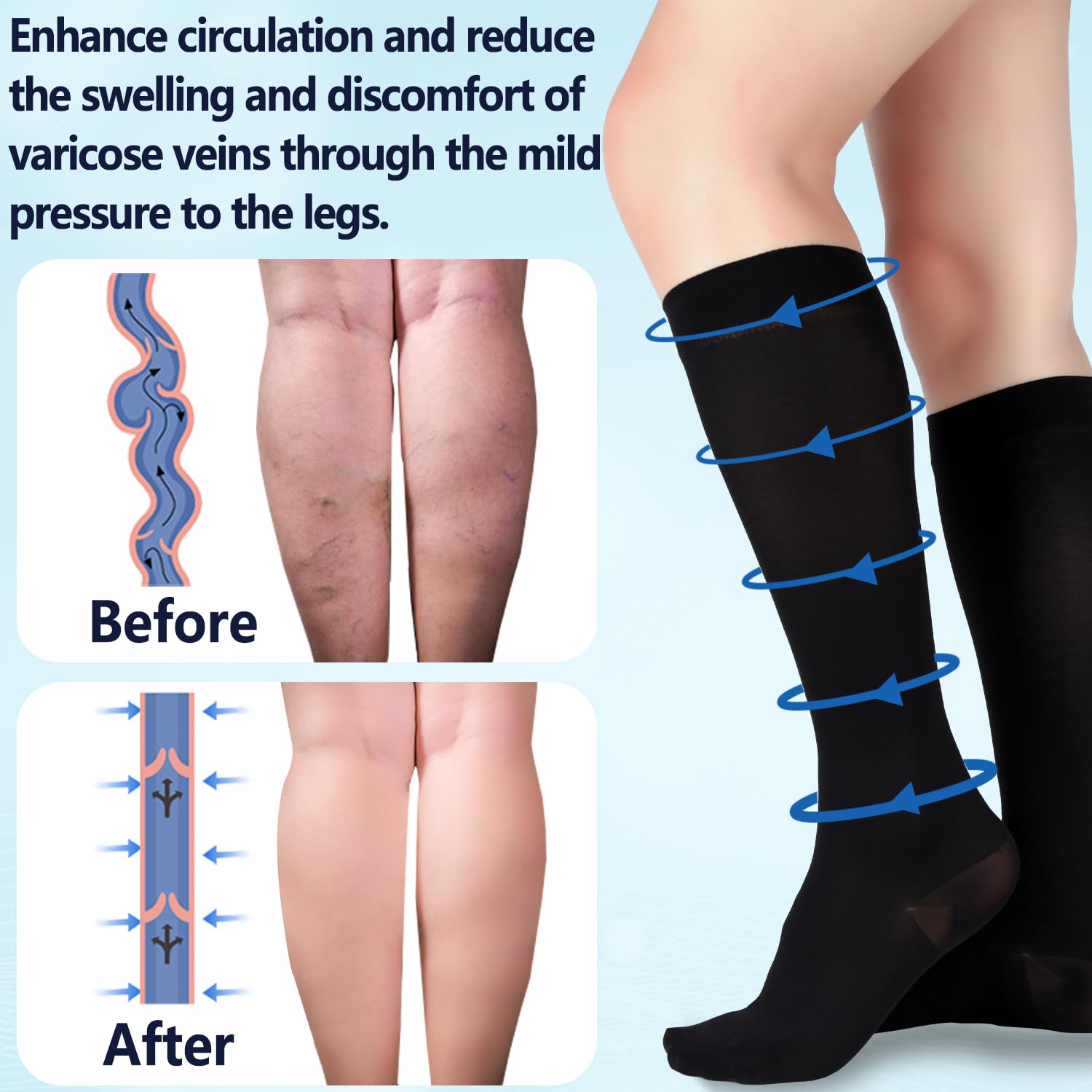 Wide Compression Socks For Pain Relief💝