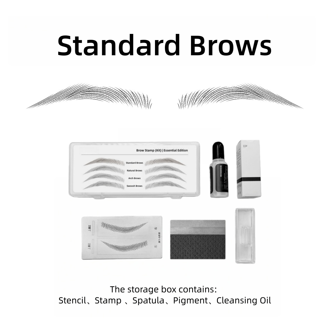 Brow Stamp Kit - 30 Second Perfect Brows, Waterproof & Smudge-Proof