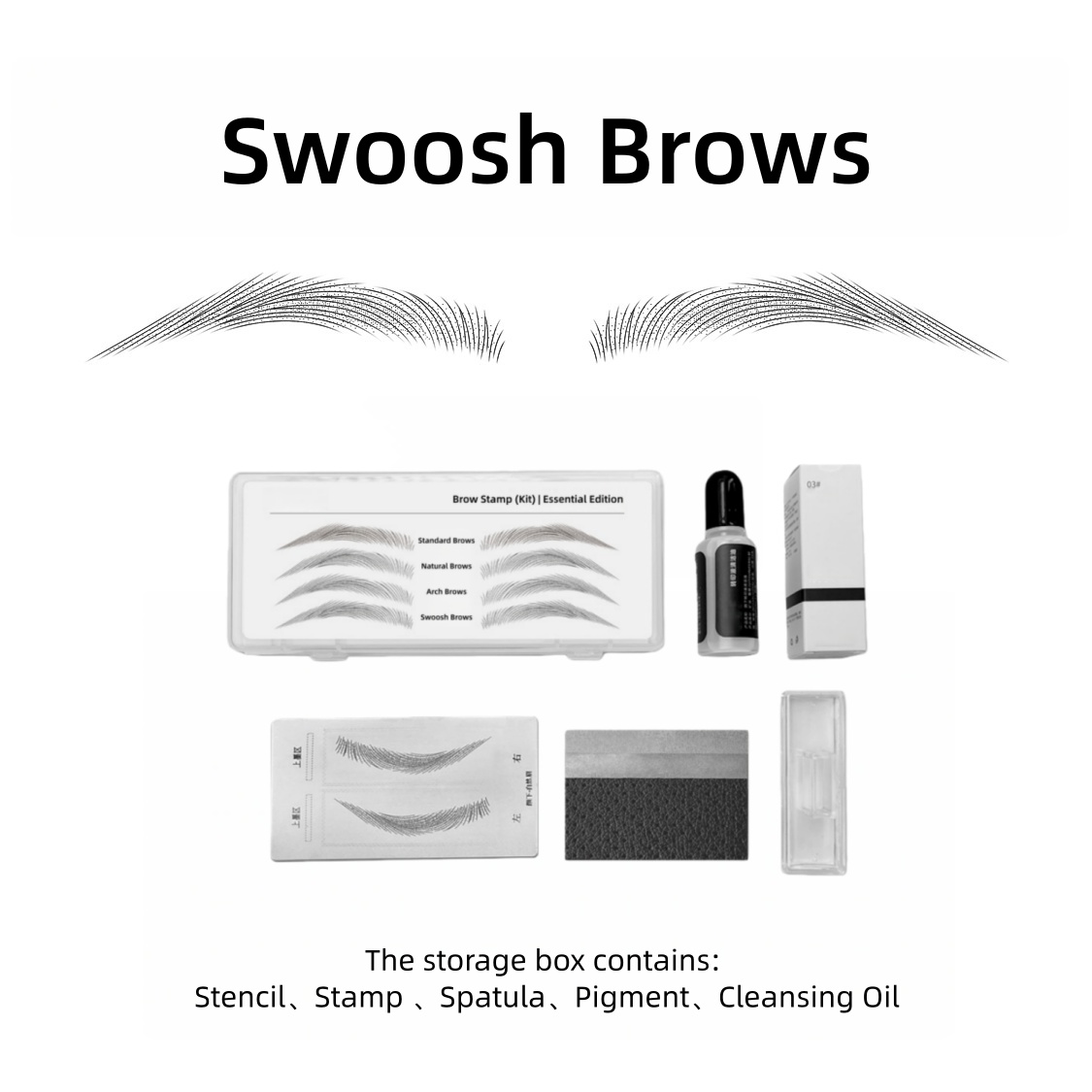 Brow Stamp Kit - 30 Second Perfect Brows, Waterproof & Smudge-Proof