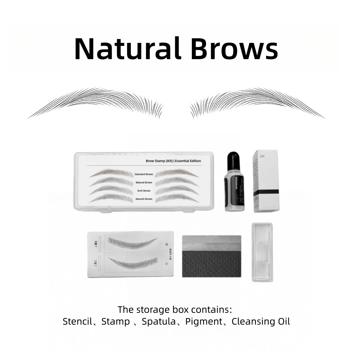 Brow Stamp Kit - 30 Second Perfect Brows, Waterproof & Smudge-Proof