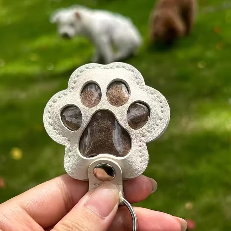 🔥HOT SALE 50%OFF🔥Cute Leather Paw Print Keychain💝