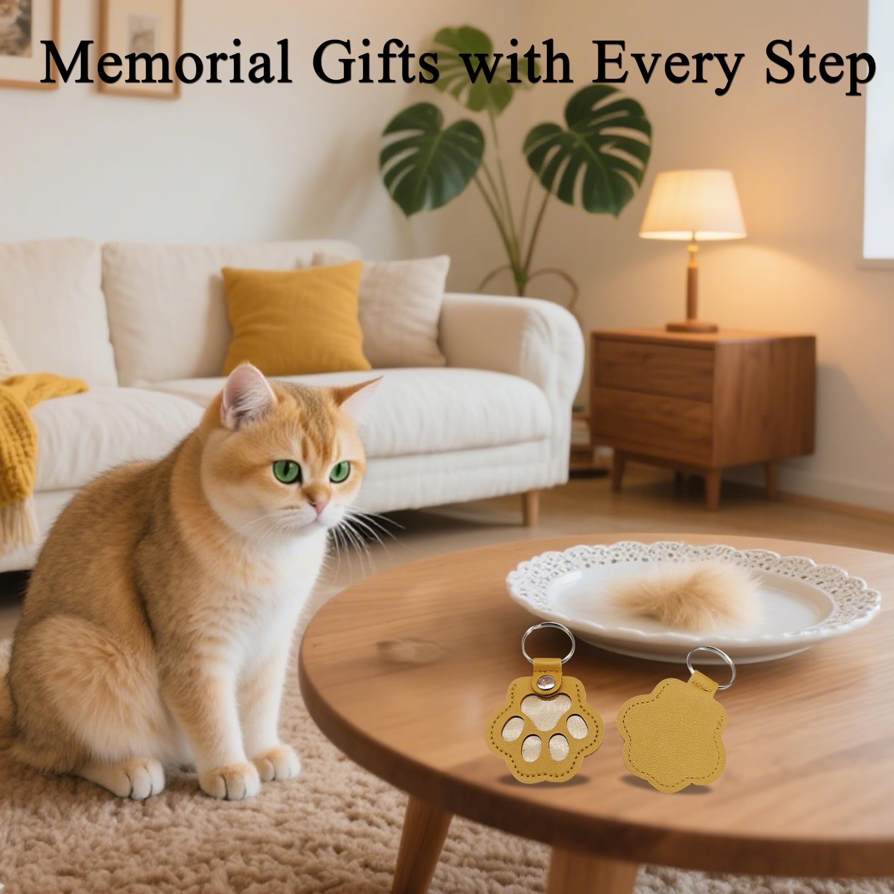 🔥HOT SALE 50%OFF🔥Cute Leather Paw Print Keychain💝