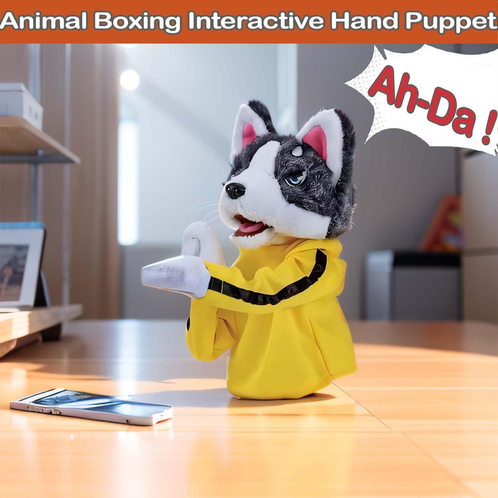 Kung Fu Animal Toy Husky Gloves with Sounds and Boxing Action