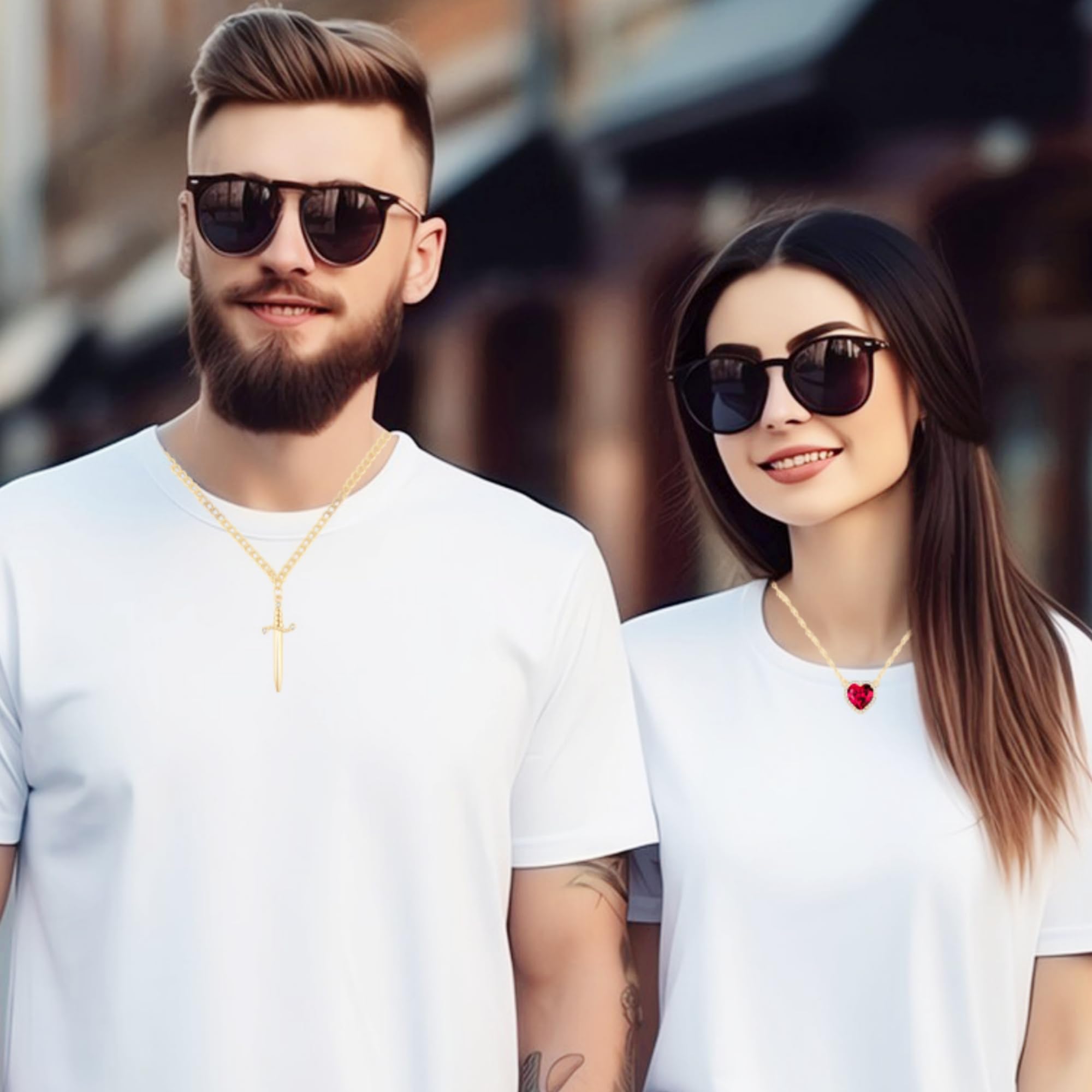 ✨Heart Shaped Sword Pendant Necklace💝