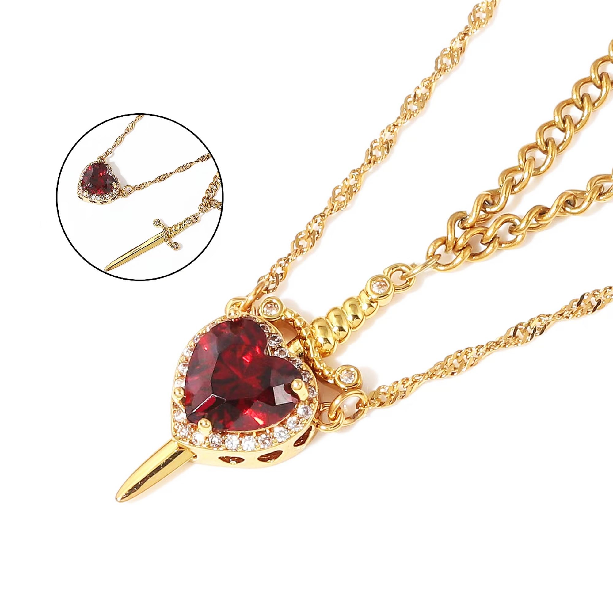 ✨Heart Shaped Sword Pendant Necklace💝