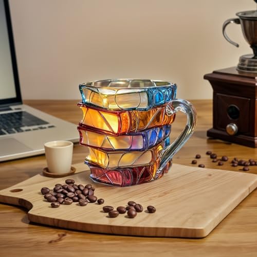 🔥HOT SALE 50%OFF🔥Stained Glass 3D Book Mug