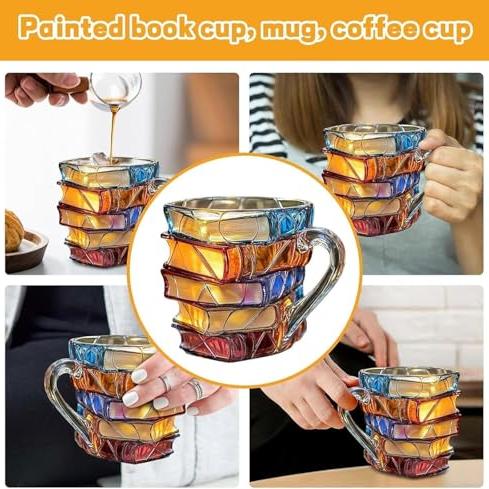 🔥HOT SALE 50%OFF🔥Stained Glass 3D Book Mug