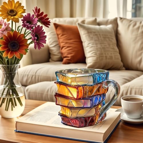🔥HOT SALE 50%OFF🔥Stained Glass 3D Book Mug