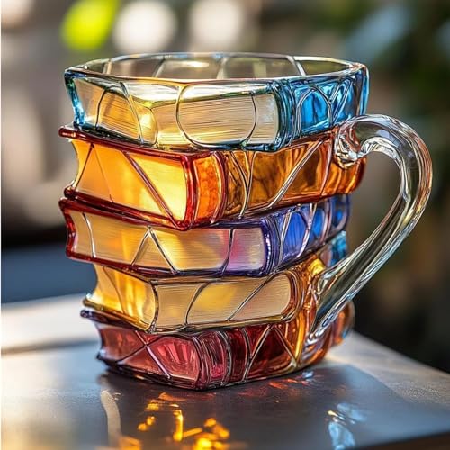 🔥HOT SALE 50%OFF🔥Stained Glass 3D Book Mug