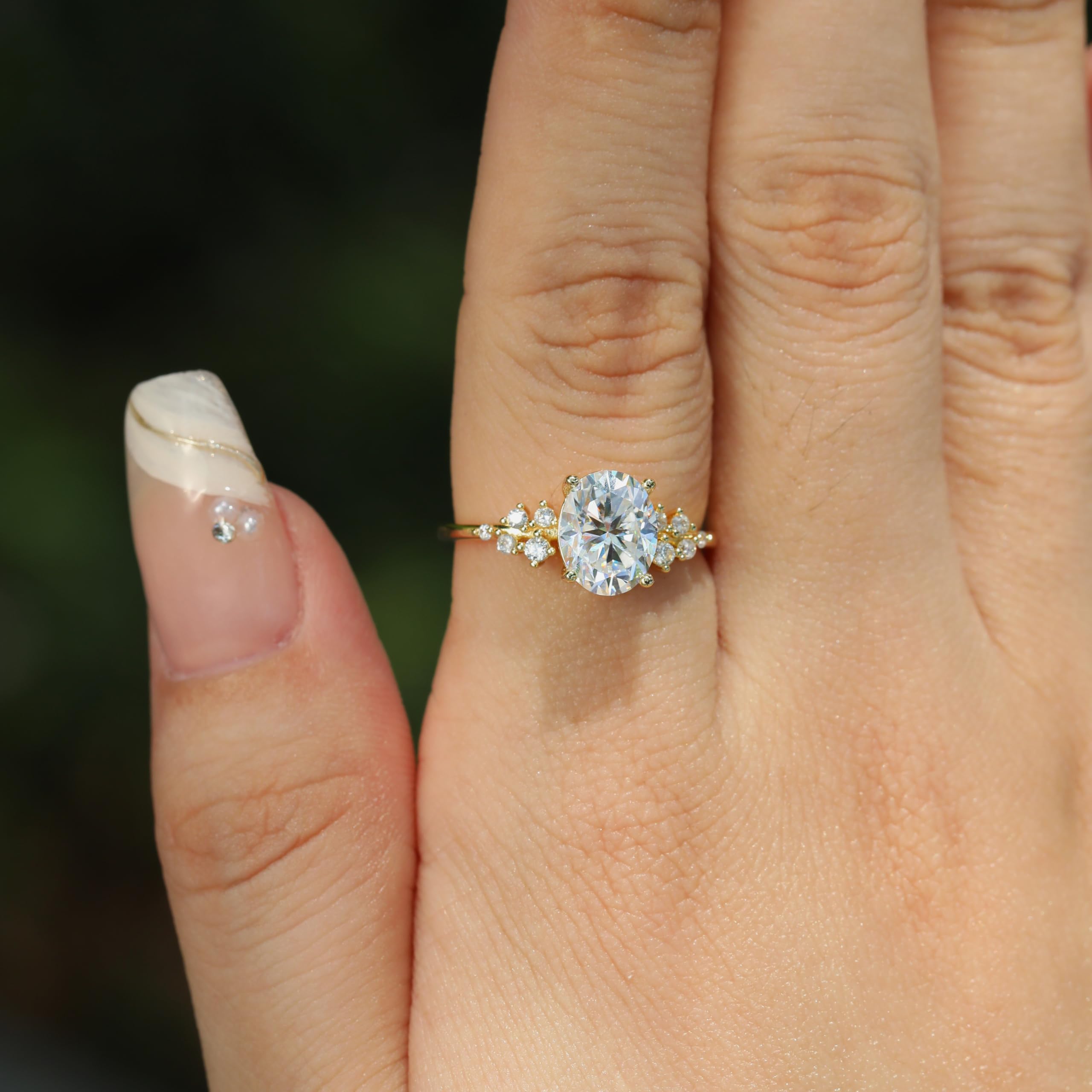 ✨Oval cubic zirconia eternal ring💝