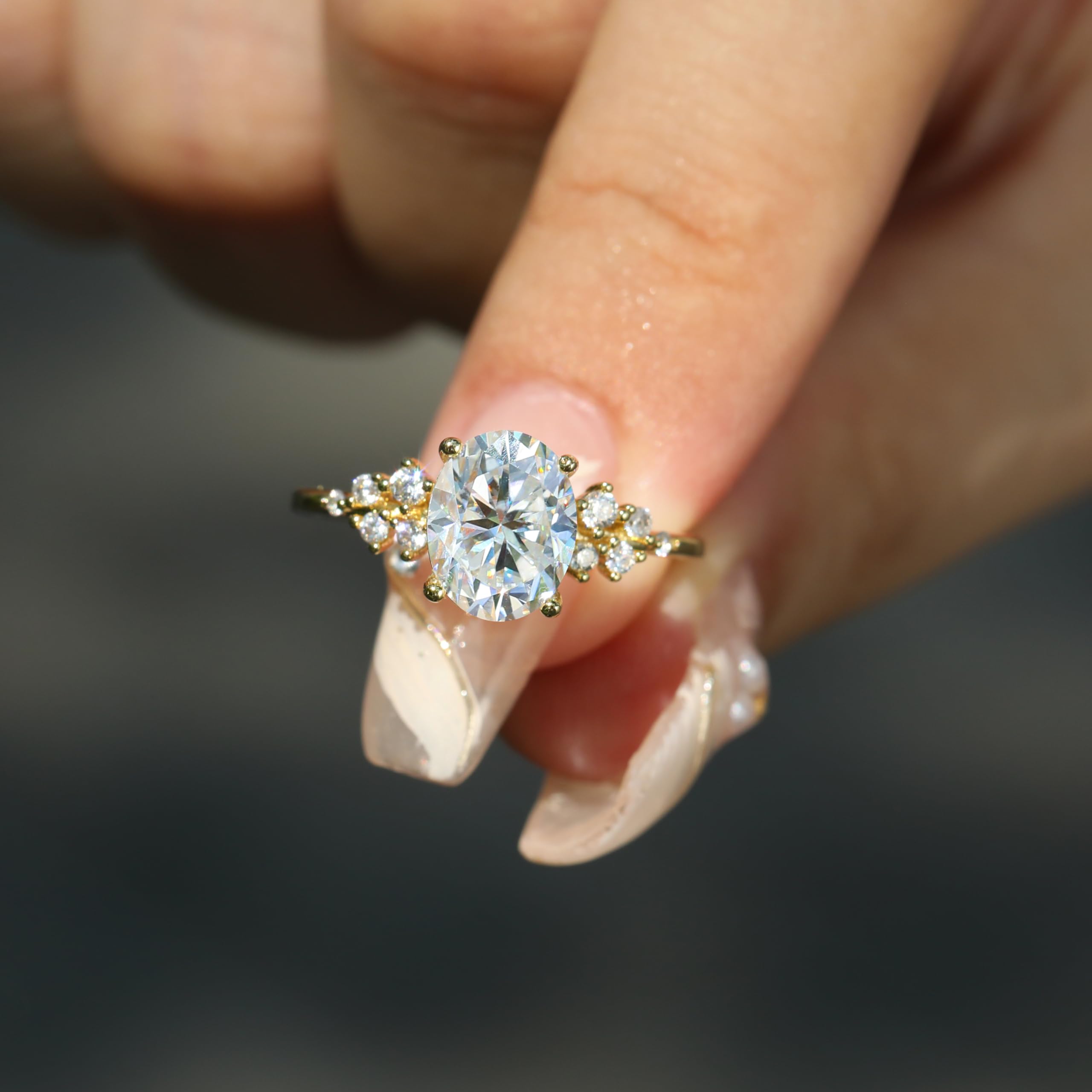 ✨Oval cubic zirconia eternal ring💝