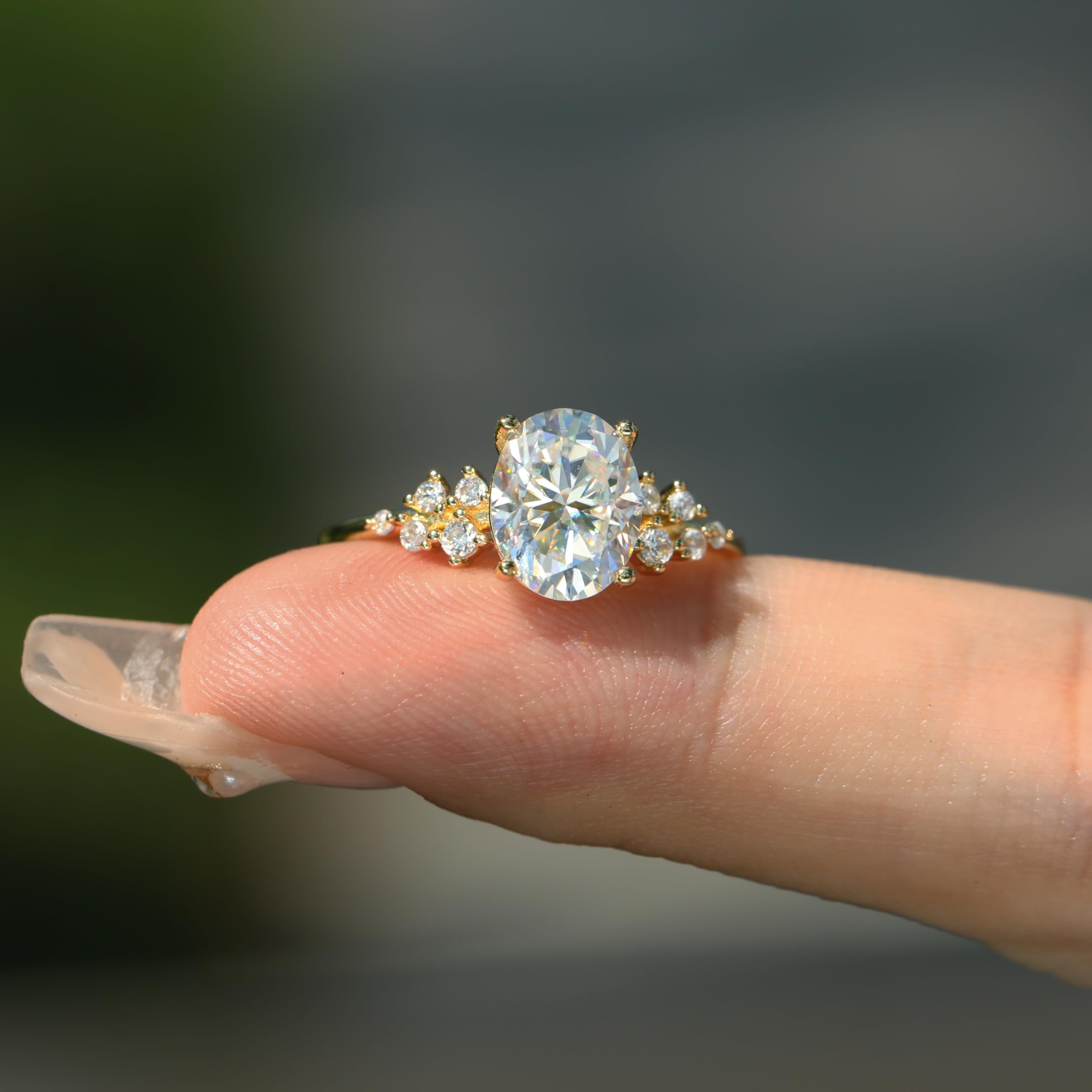 ✨Oval cubic zirconia eternal ring💝