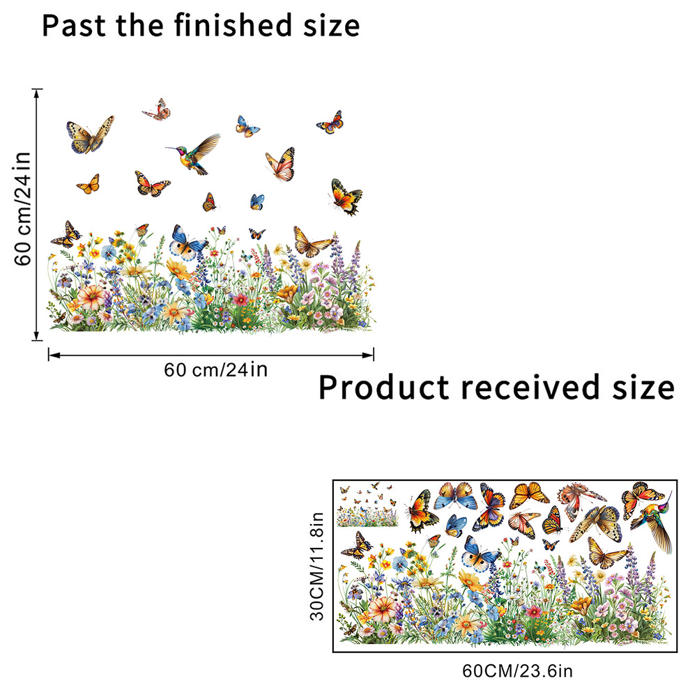 ✨LAST DAY: 50% OFF! - 💐Colorful Floral Bouquet Window Sticker🖼️(Cut to size freely)