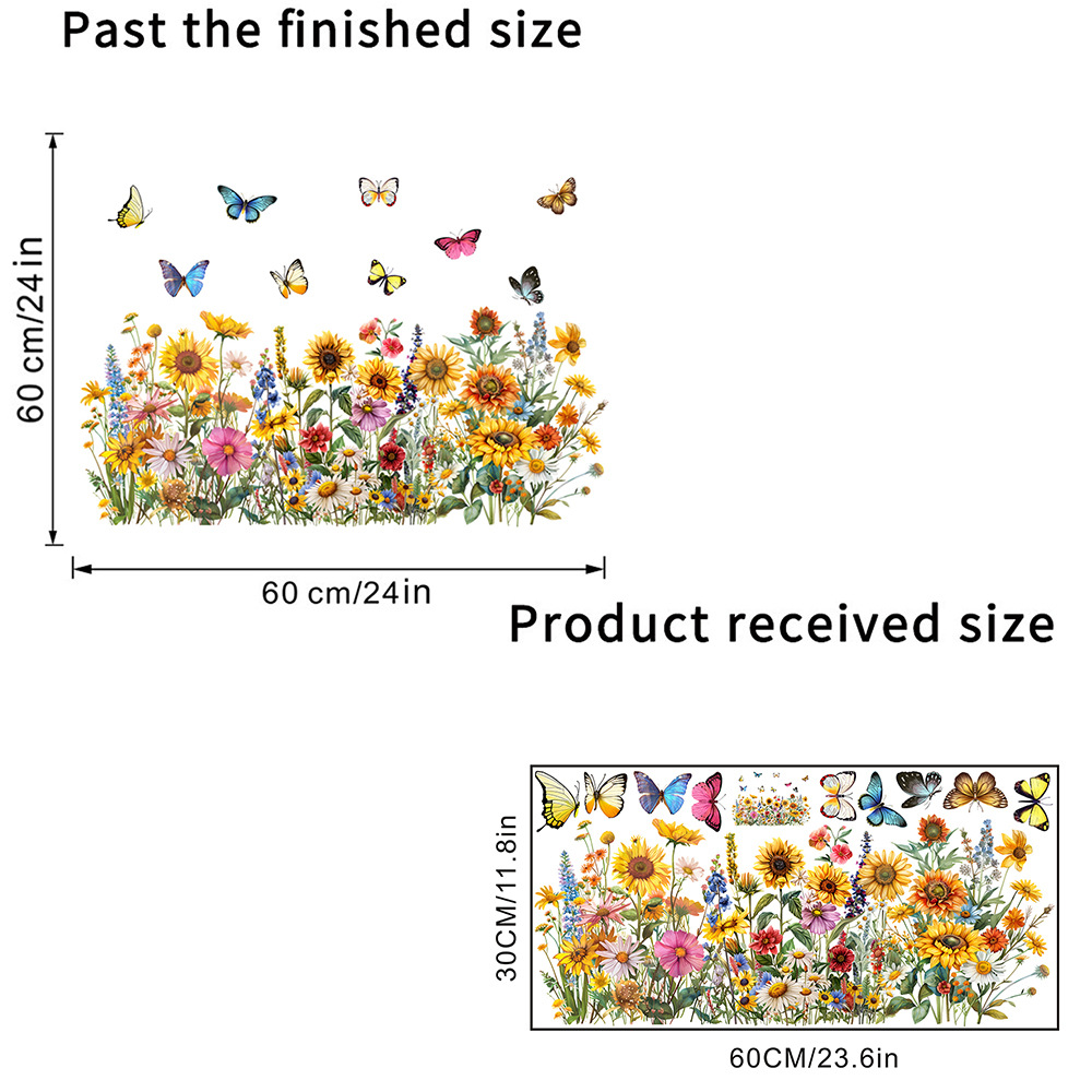 ✨LAST DAY: 50% OFF! - 💐Colorful Floral Bouquet Window Sticker🖼️(Cut to size freely)