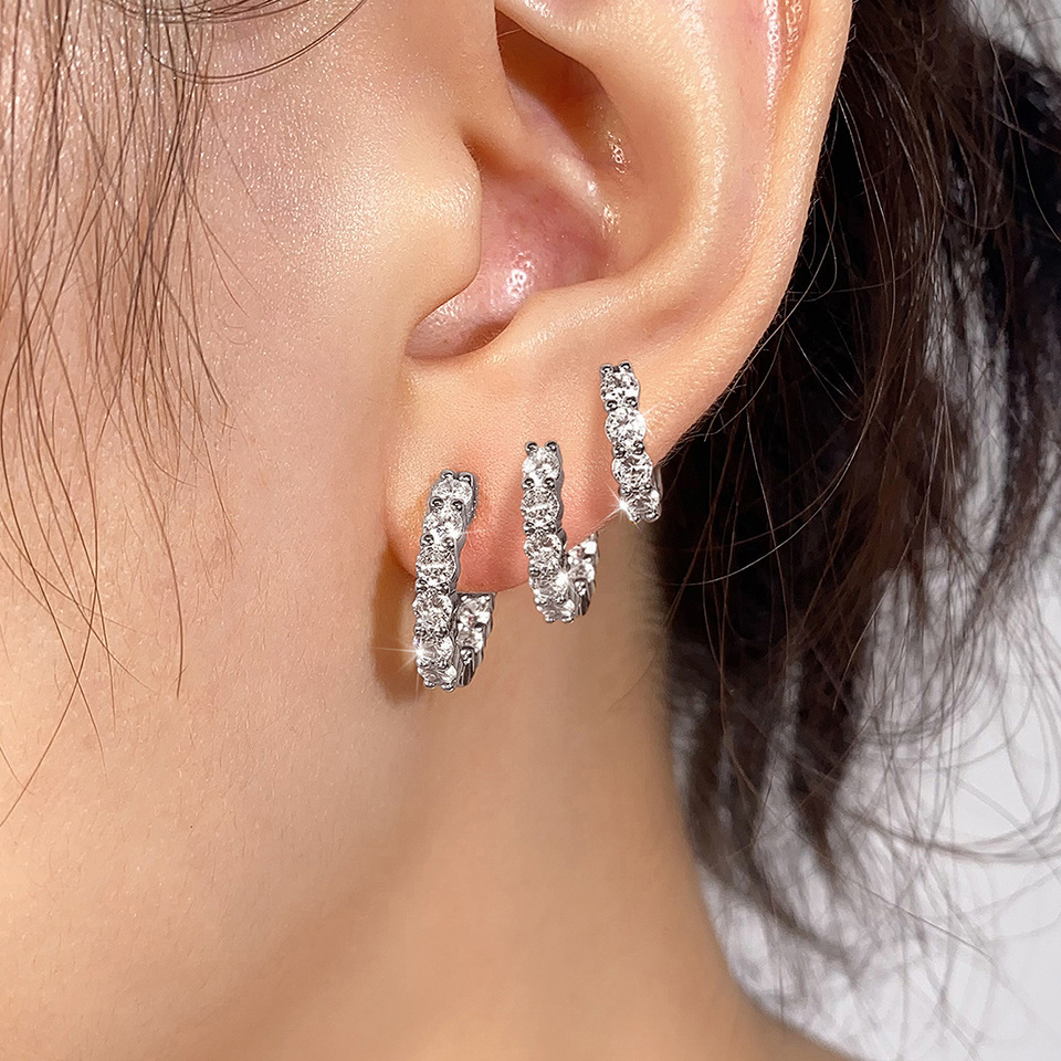 🔥Mother's Day Sale 70% OFF🔥Moissanite Hoop Earrings🎁