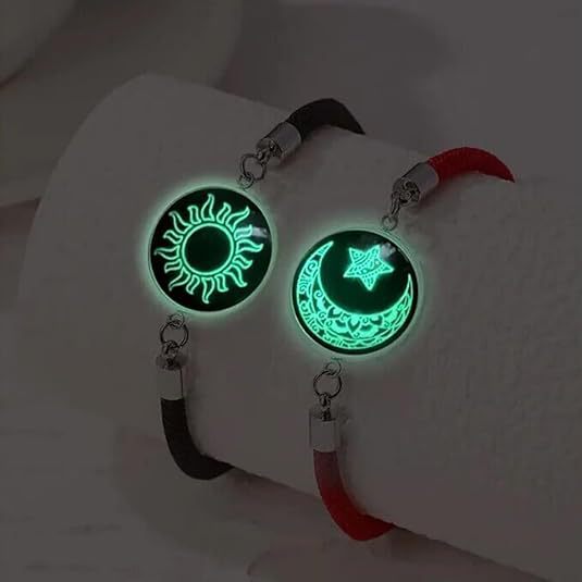 🔥 2-Pack Sun & Moon Bracelets – Luminous Couples Jewelry for Long-Distance Love🔥