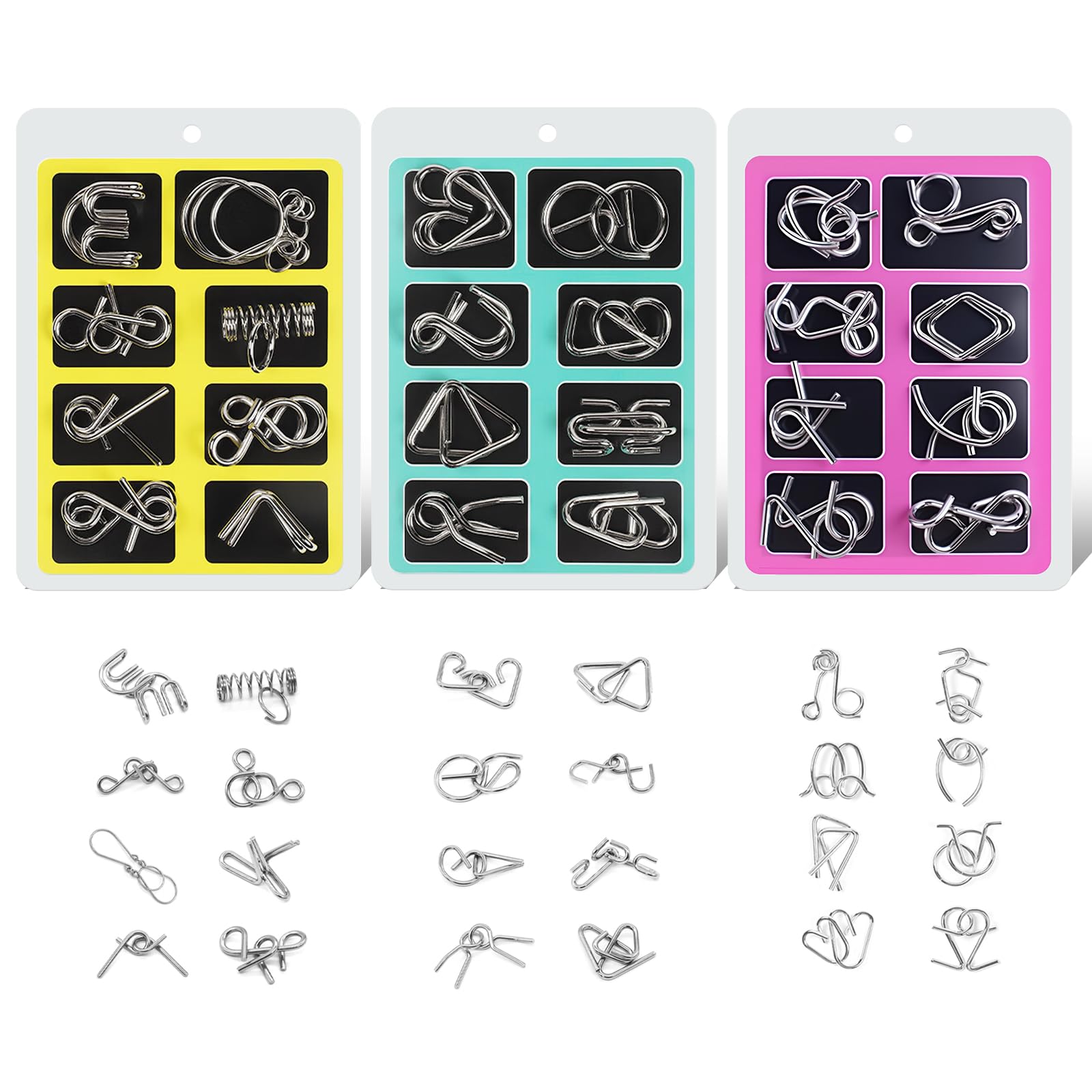 🔥HOT SALE 50%OFF🔥Metal Puzzle Ring,Educational intellectual Toys IQ Toys,Metal Brain teaser Puzzles