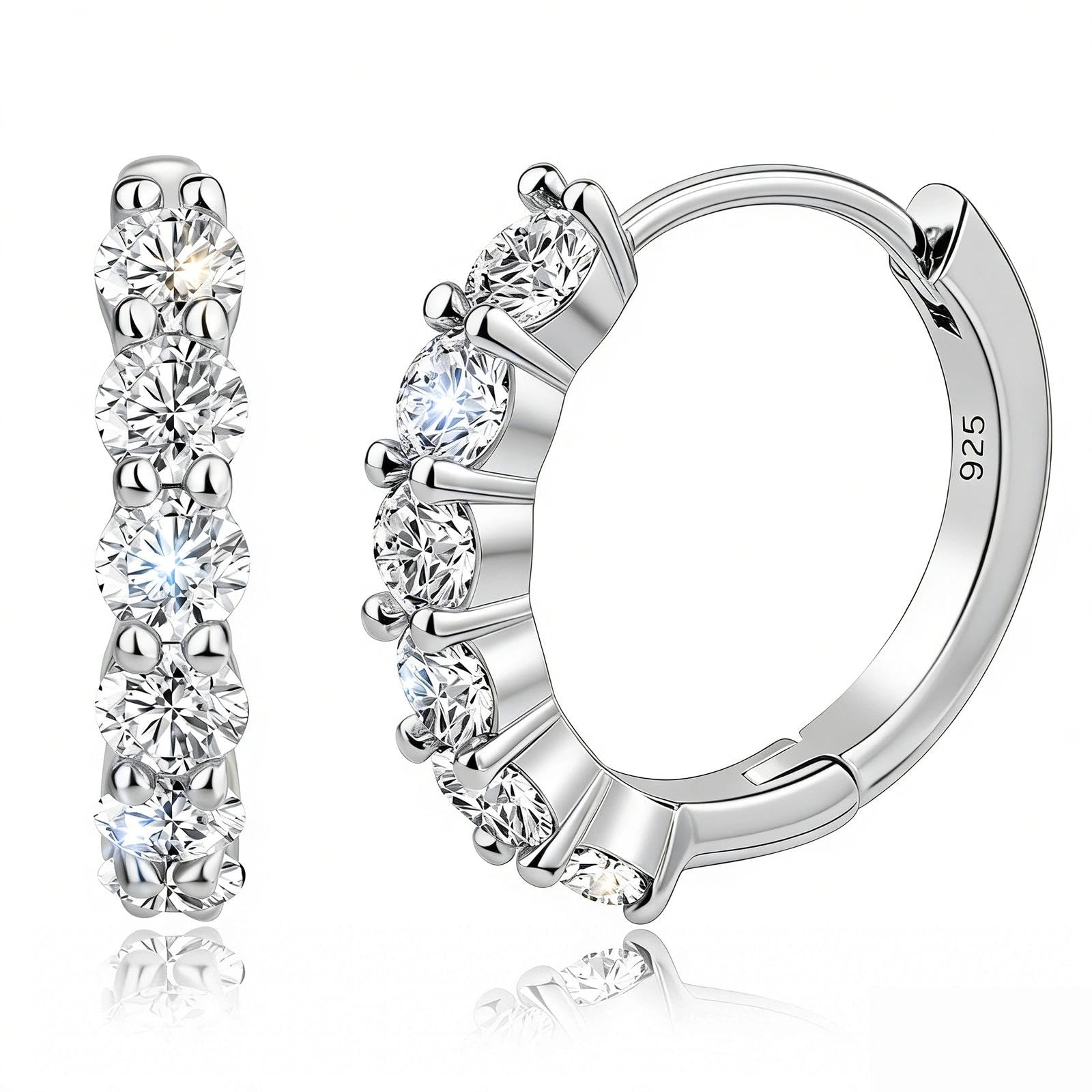 🔥Hot Sale 50% OFF🔥Moissanite Hoop Earrings for Women🎁
