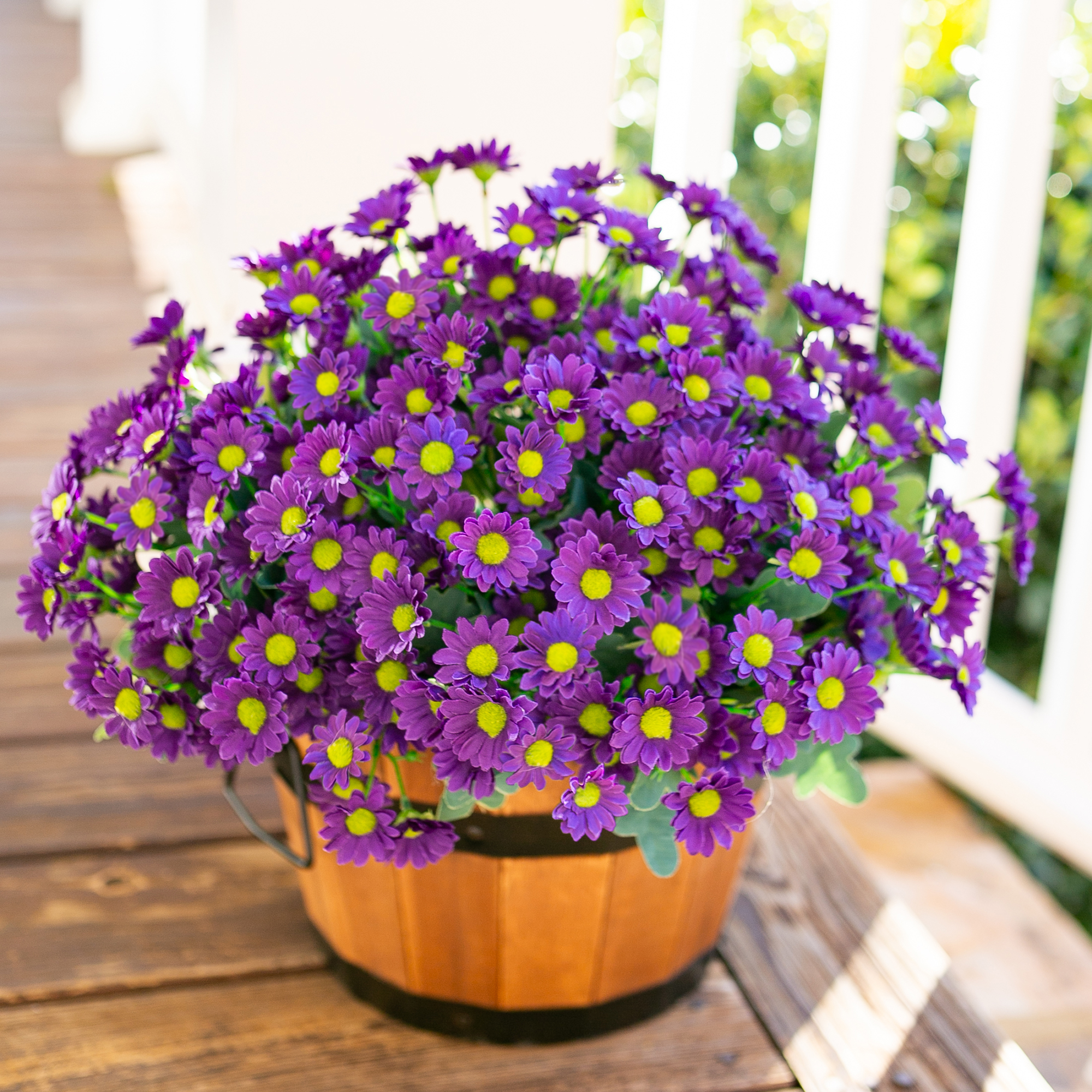 🌼💥Last Day Only $2.99 Each - Artificial Outdoor Mums Flowers - UV resistant, Waterproof, Windproof