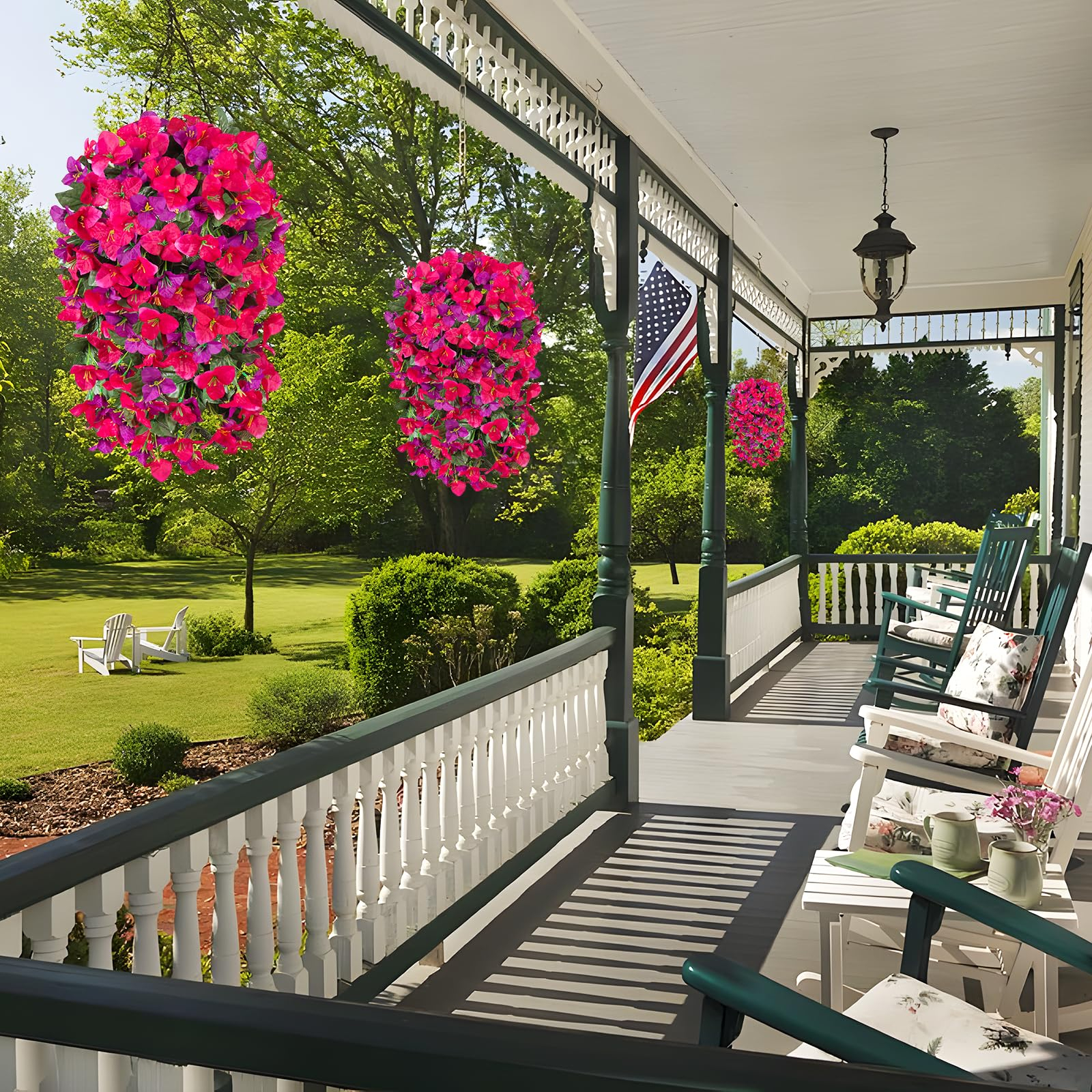 💖Mother's Day Hot Sale 50% OFF🔥-UV Resistant Fall Faux Bougainvillea Artificial Hanging Flowers🌺