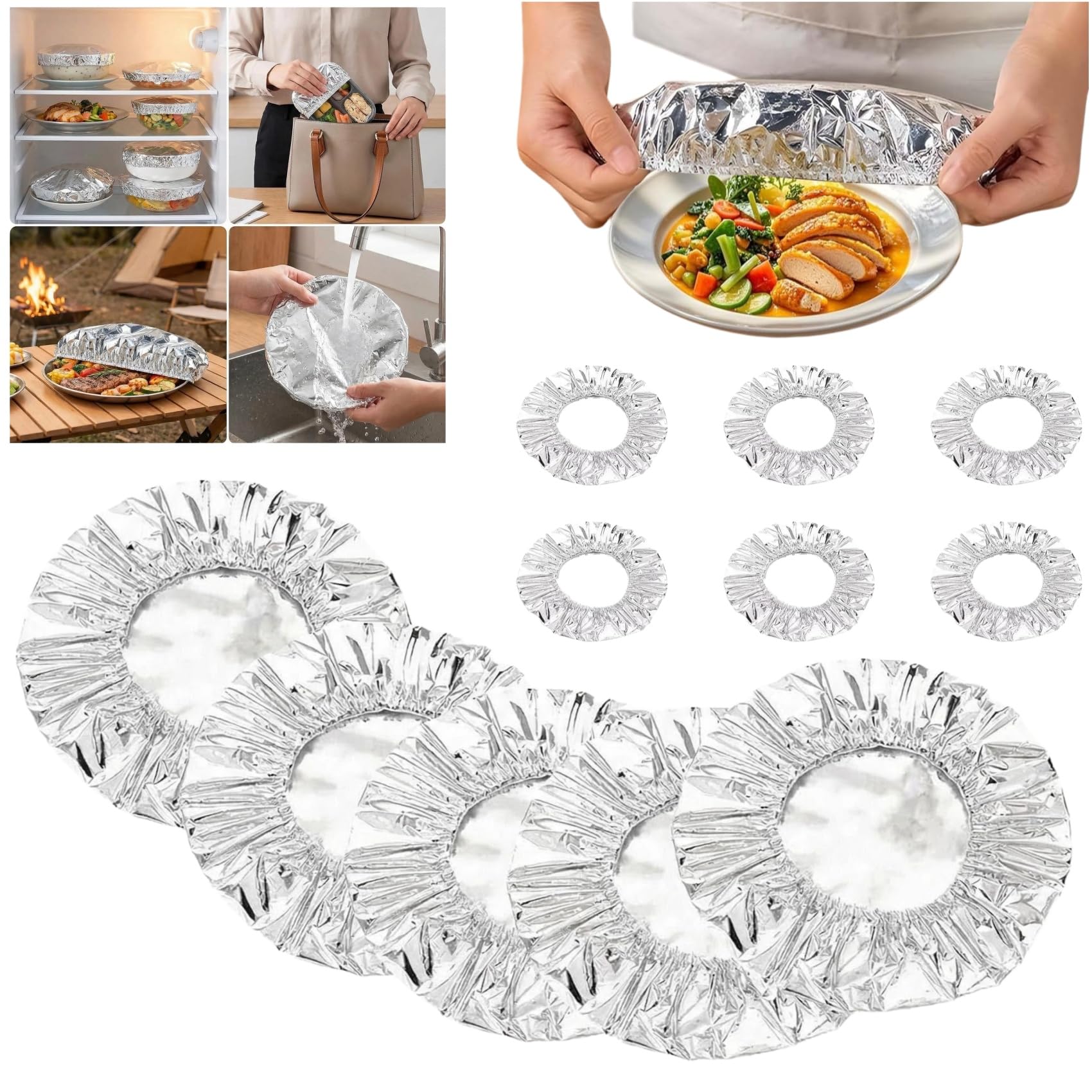 🔥Last Day 50% OFF🔥ALUMINUM FOIL INSULATION COVER Keeps Food Warm, Reusable, Universal Fit