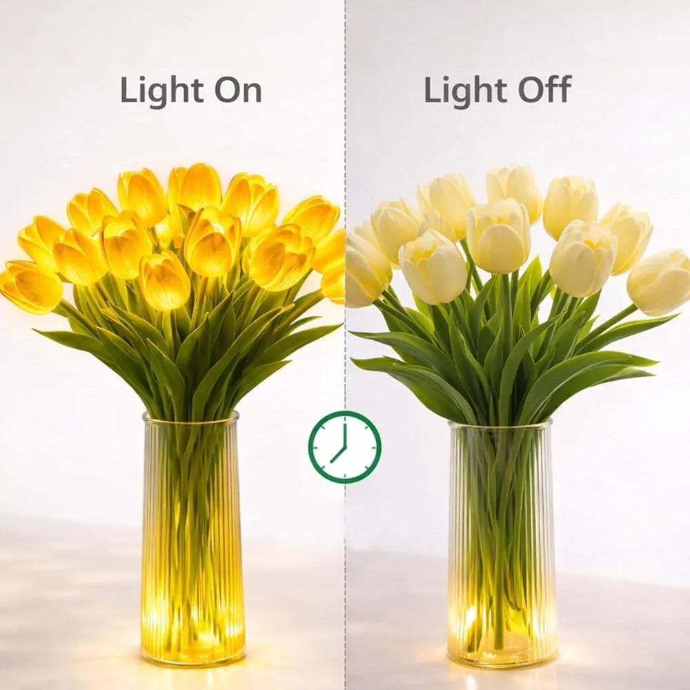 🔥Last Day 50% OFF🔥Romantic Tulip Flower Shape Atmosphere Night Lamp - Shimmering Tree-shaped Tulip LED Night Lamp - Never Deteriorates