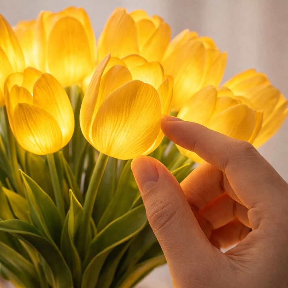 🔥Last Day 50% OFF🔥Romantic Tulip Flower Shape Atmosphere Night Lamp - Shimmering Tree-shaped Tulip LED Night Lamp - Never Deteriorates