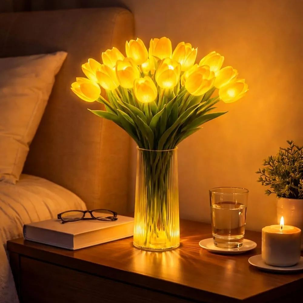 🔥Last Day 50% OFF🔥Romantic Tulip Flower Shape Atmosphere Night Lamp - Shimmering Tree-shaped Tulip LED Night Lamp - Never Deteriorates