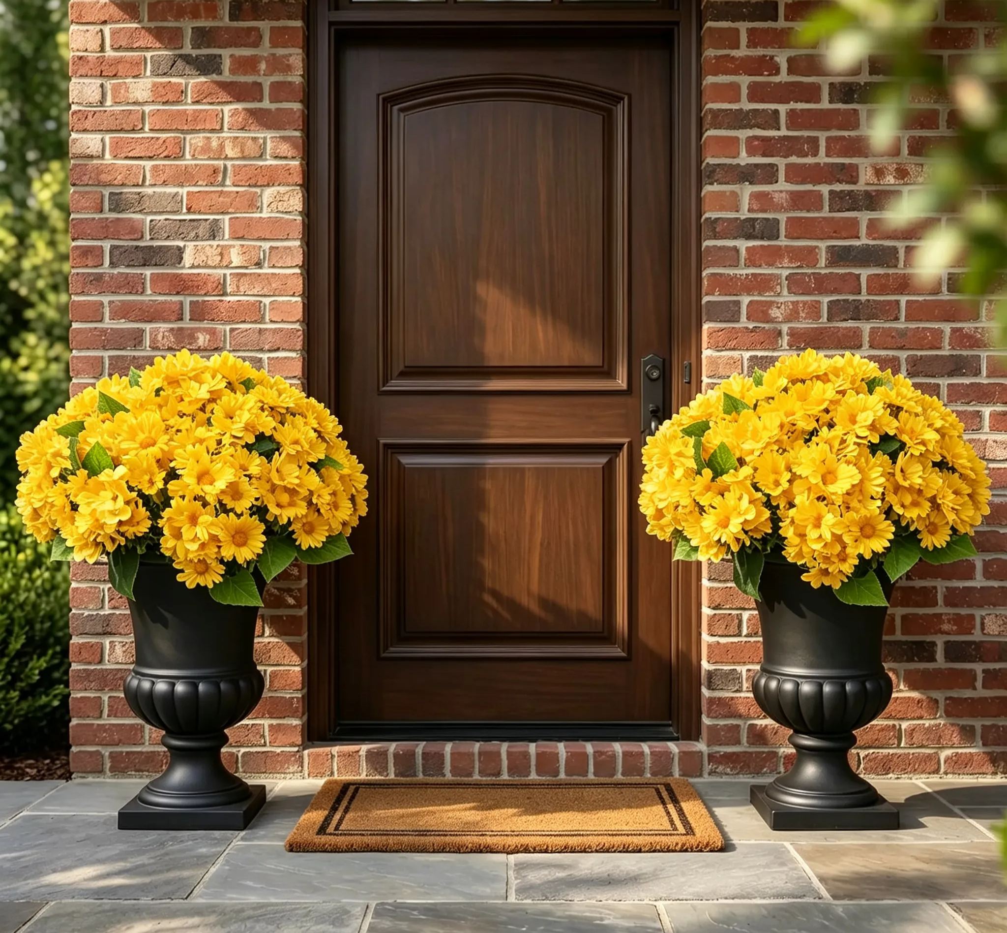 💥Last Day 70% OFF🌼- Artificial Outdoor Sunset Mums Flowers - UV resistant, Waterproof, Windproof