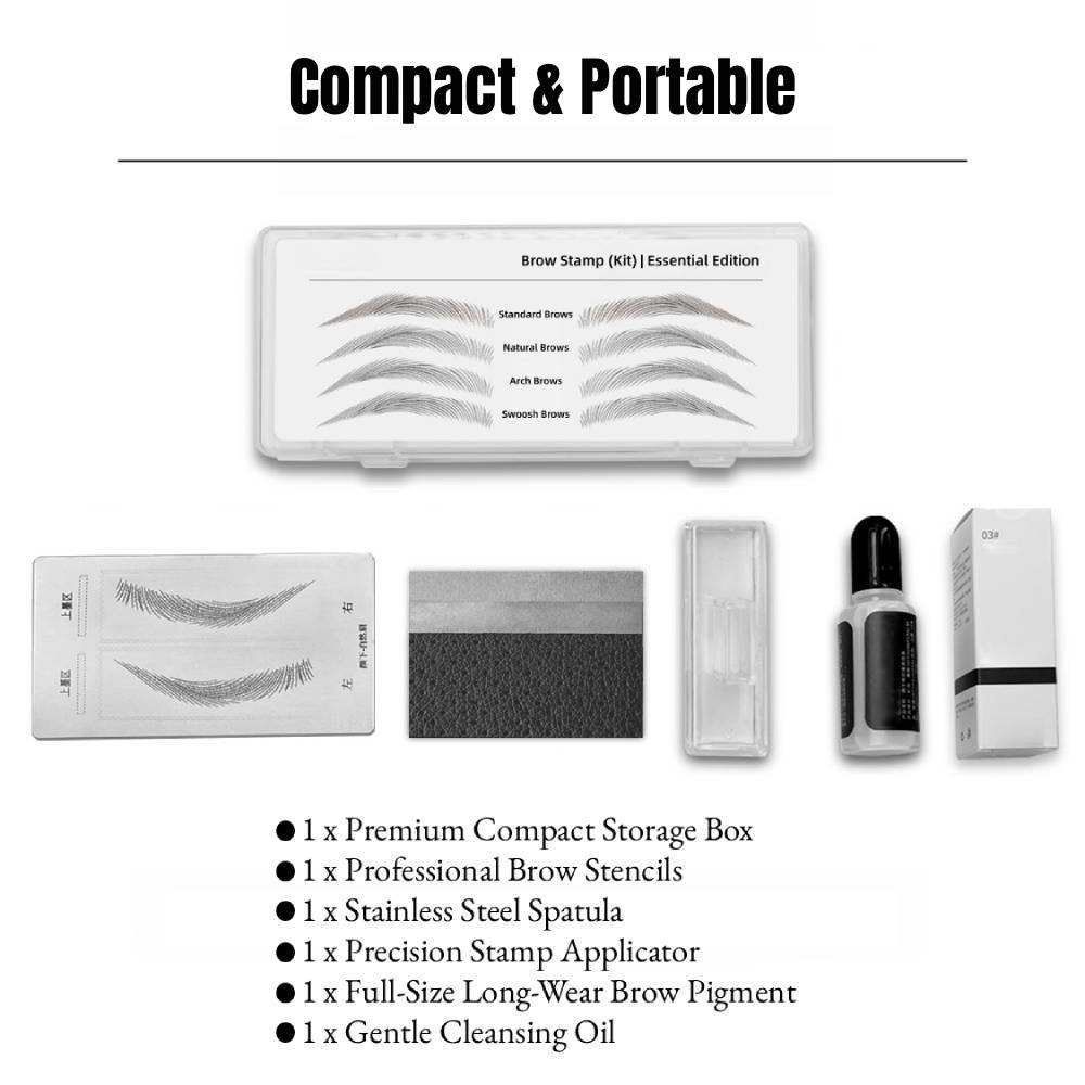 Brow Stamp Kit - 30 Second Perfect Brows, Waterproof & Smudge-Proof