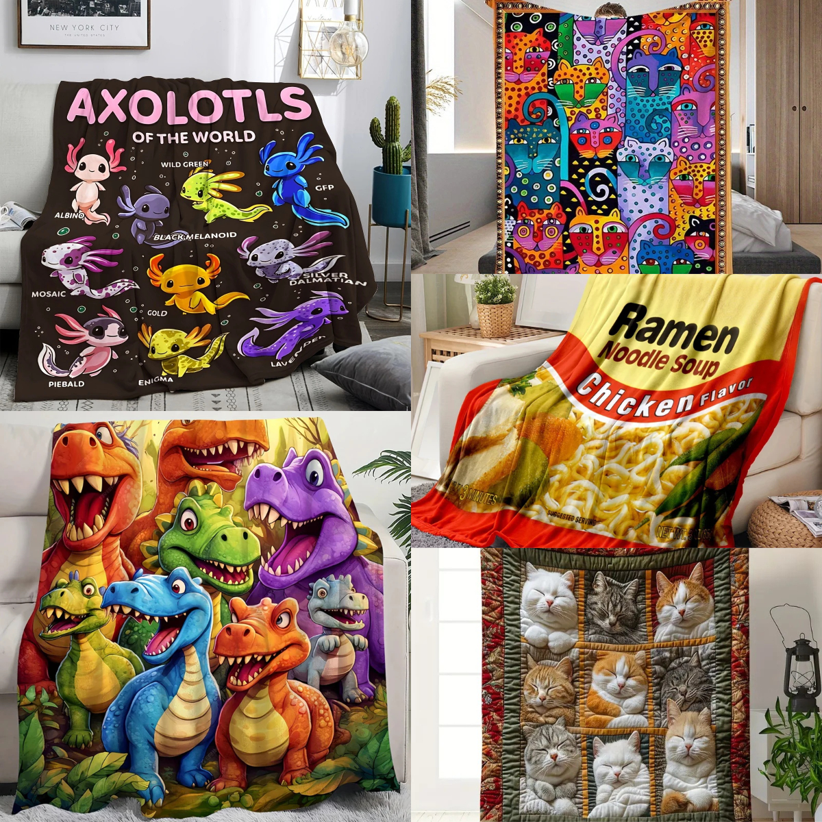 🔥🦖Karácsonyi leárazás művészi mintás flanel takaró